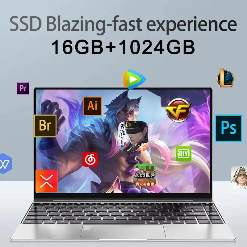 Ultra Slim Laptop 14.1" - High Performance & Portability ryshop