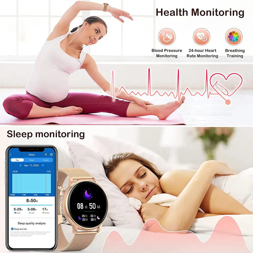 Bluetooth Smart Call Watch Heart Rate Blood Pressure Monitor - ryshop
