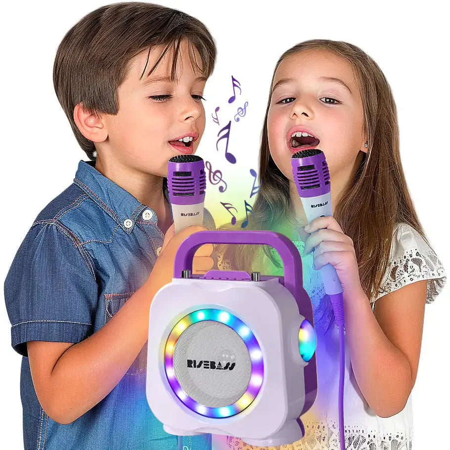 Karaoke Machine for Kids - Bluetooth Speaker with 2 Microphone - Portable Kids Karaoke Machine for Girls and Boys - Birthday Gift for Girls and Boys Ages 2 Years Old and Up. ryshop