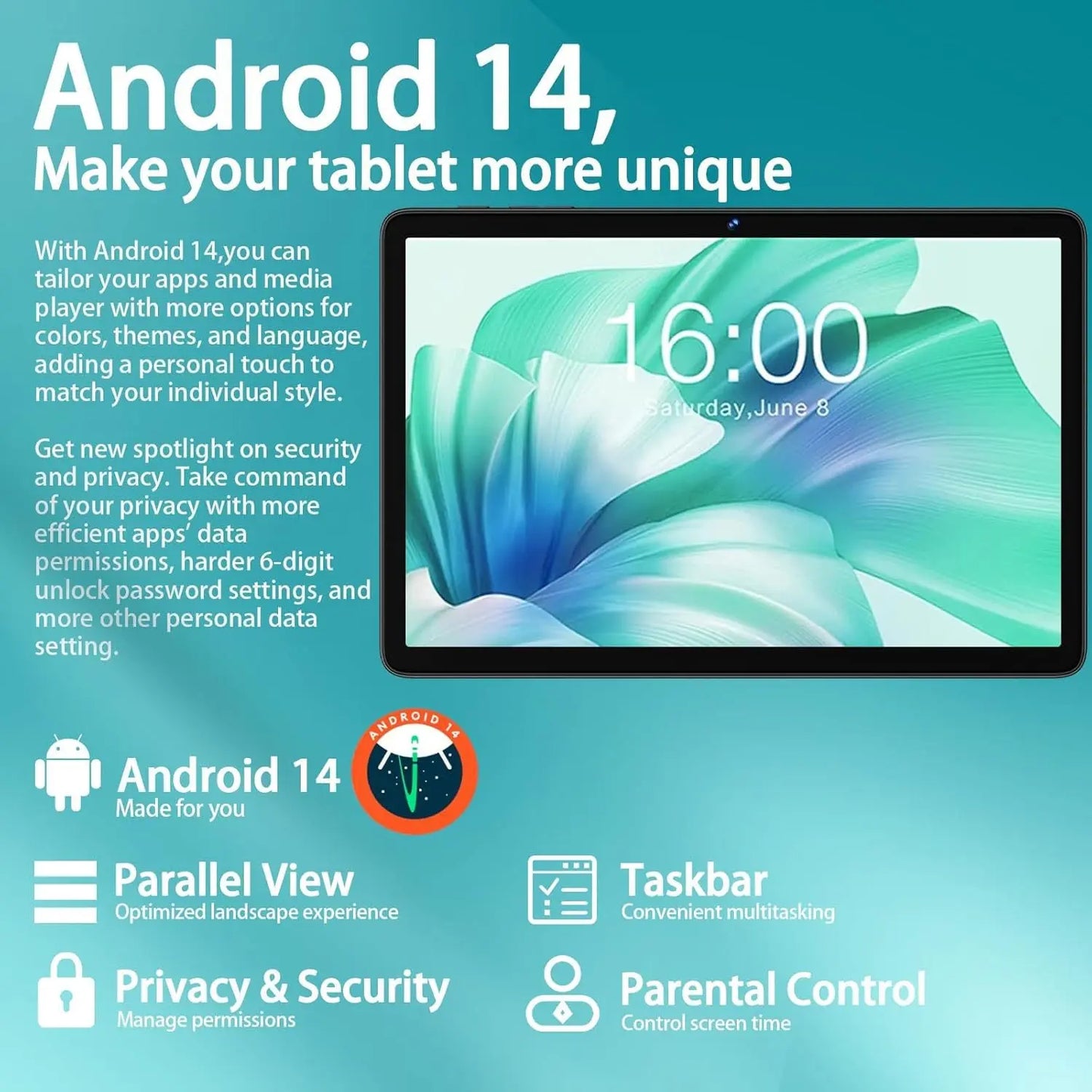 Newest Android 14 10 inch Octa-Core Tablets with PRO 70 ryshop