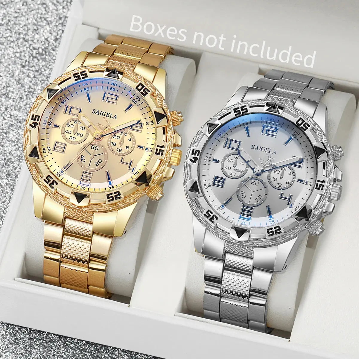 Yolako 2pcs Men Business Watches Set ryshop
