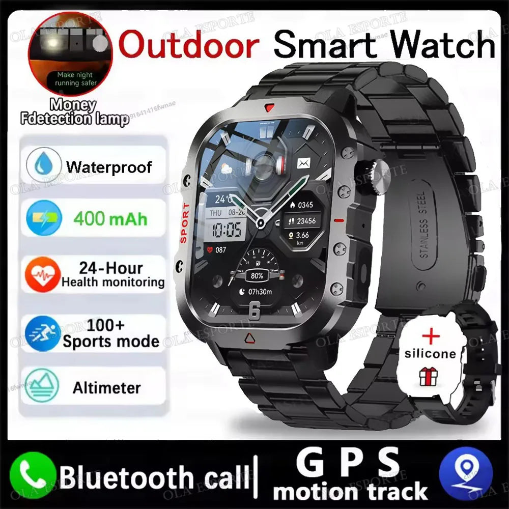 Outdoor Sports Smartwatch 2025 - HD Screen & LED Flashlight ryshop