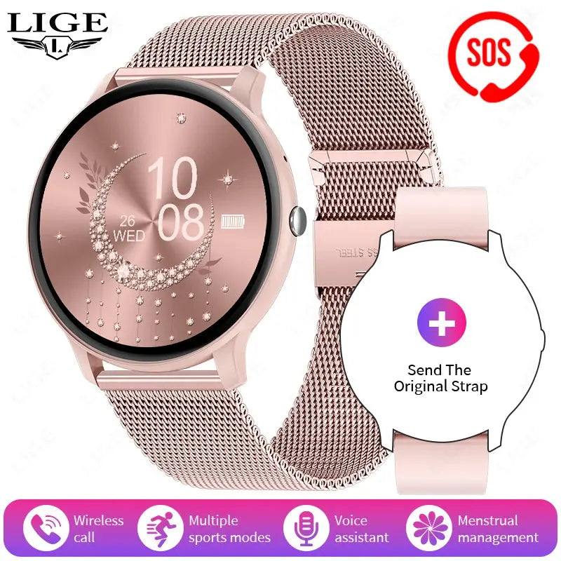 LIGE New 1.39" Watch Smart Watch 2025 New Women Men Bluetooth Call BT Music Wireless Charging Smartwatch Heart Rate Blood Oxygen