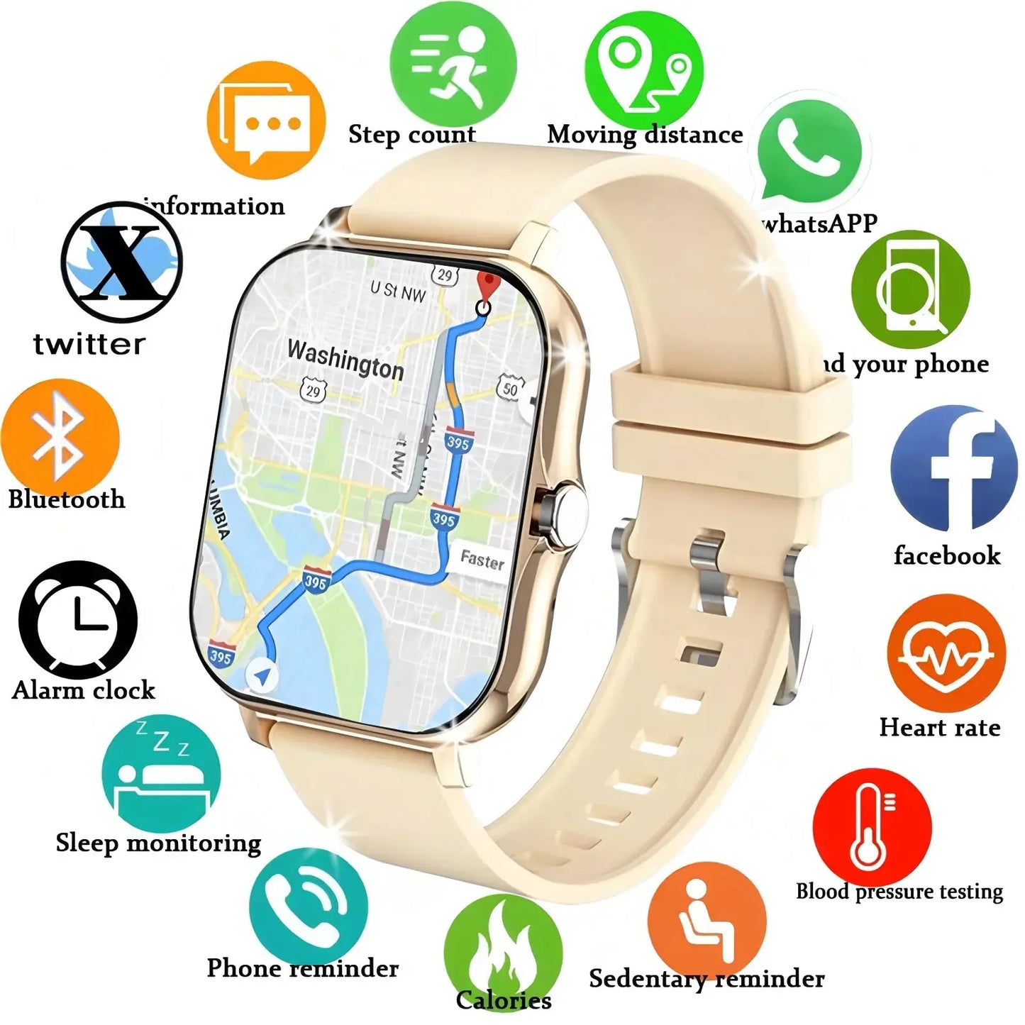 Ola Esporte SmartWatch - Fitness Tracker with GPS and Heart Rate Monitor ryshop