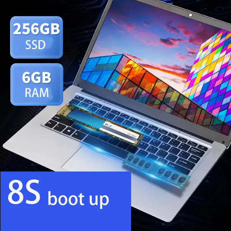 GMOLO 14-inch Windows 10 Notebook Laptop - Budget-Friendly Ultrabook ryshop