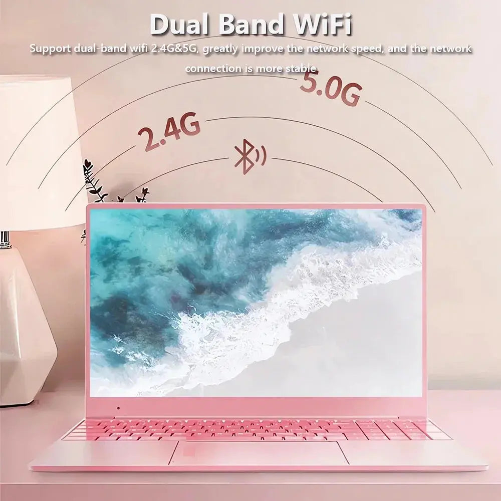 Stylish Pink 15.6" Laptop by AKPAD ryshop