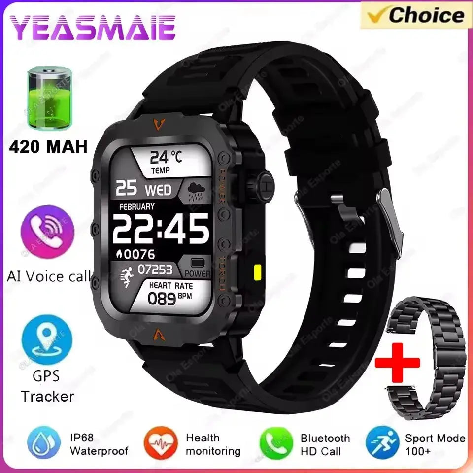 2025 New SmartWatch Men Military Outdoor GPS Sport Watch ryshop
