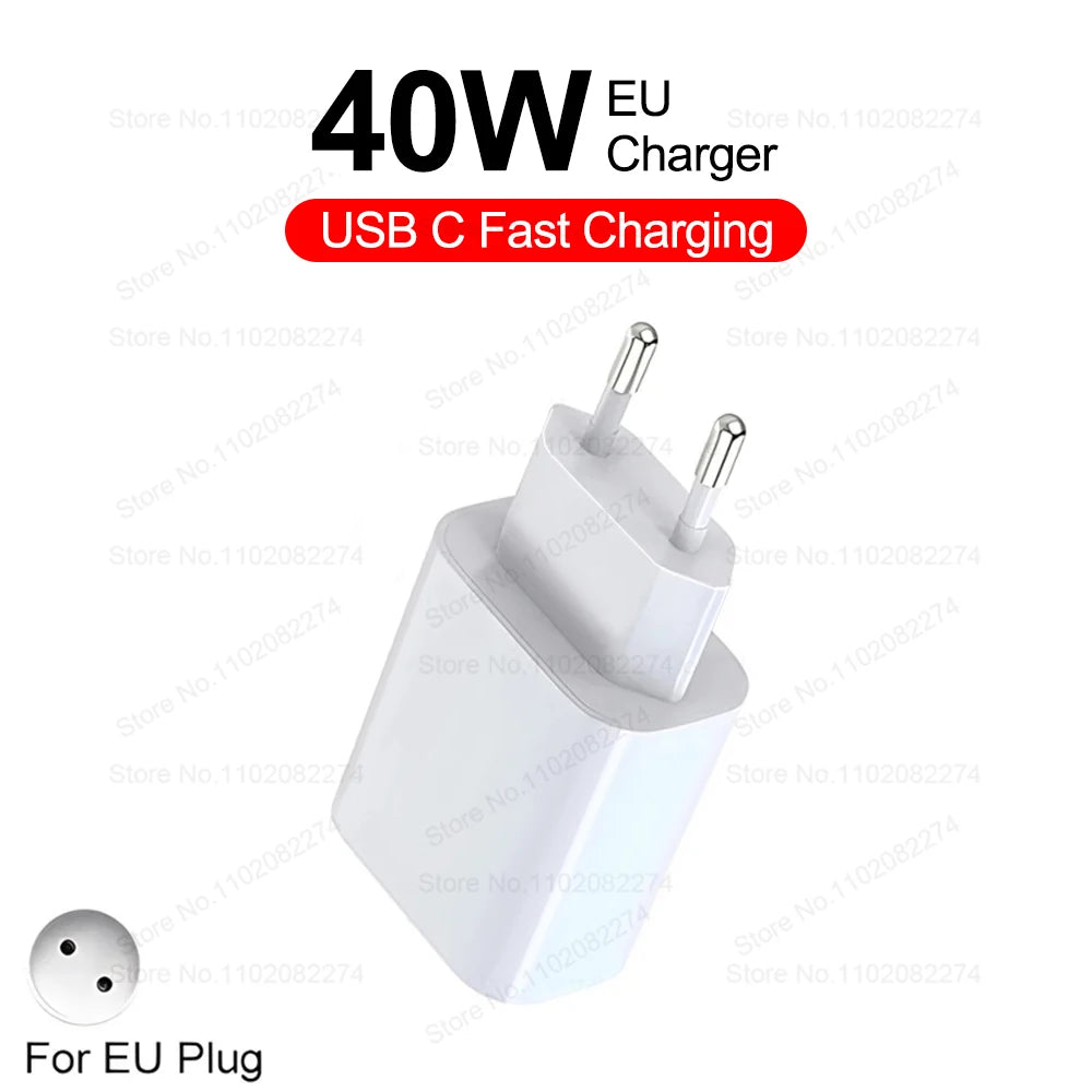 GRATUIT 40W Fast Charger for iPhone Pro Max Series ryshop
