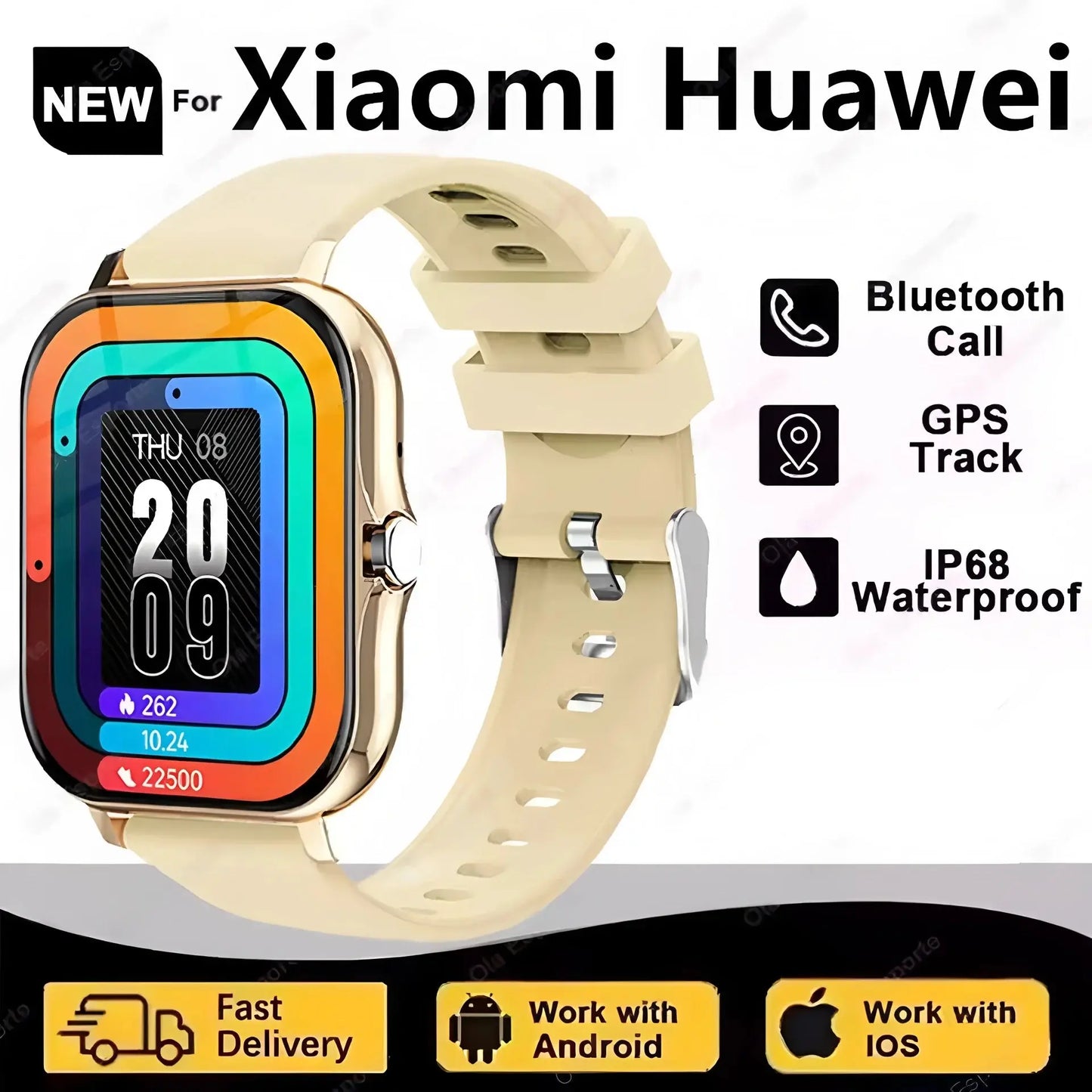 Ola Esporte SmartWatch - Fitness Tracker with GPS and Heart Rate Monitor ryshop