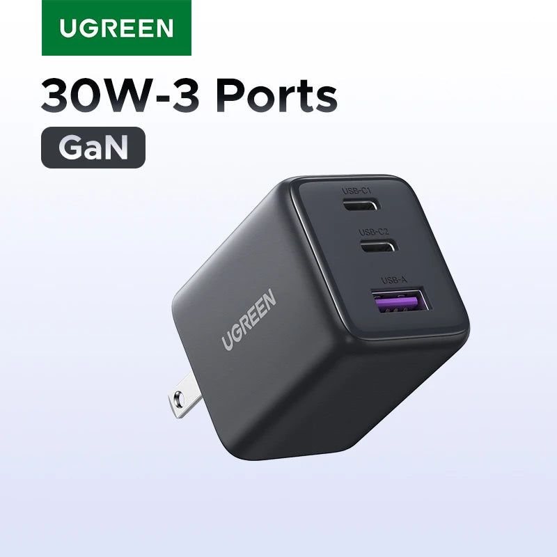 UGREEN 20W 30W GaN Charger Mini PD 3.0 USB C Phone Charger ryshop
