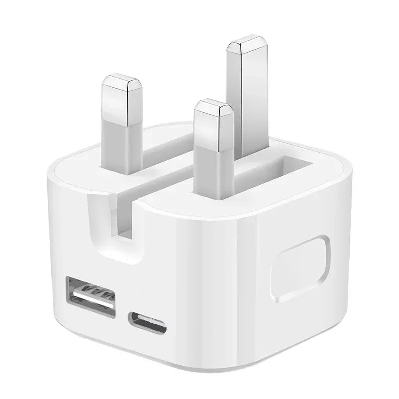 Super Fast Quick Charging Dual Ports PD A+C 20W 35W UK GB AC Home Travel USB C Charger ryshop