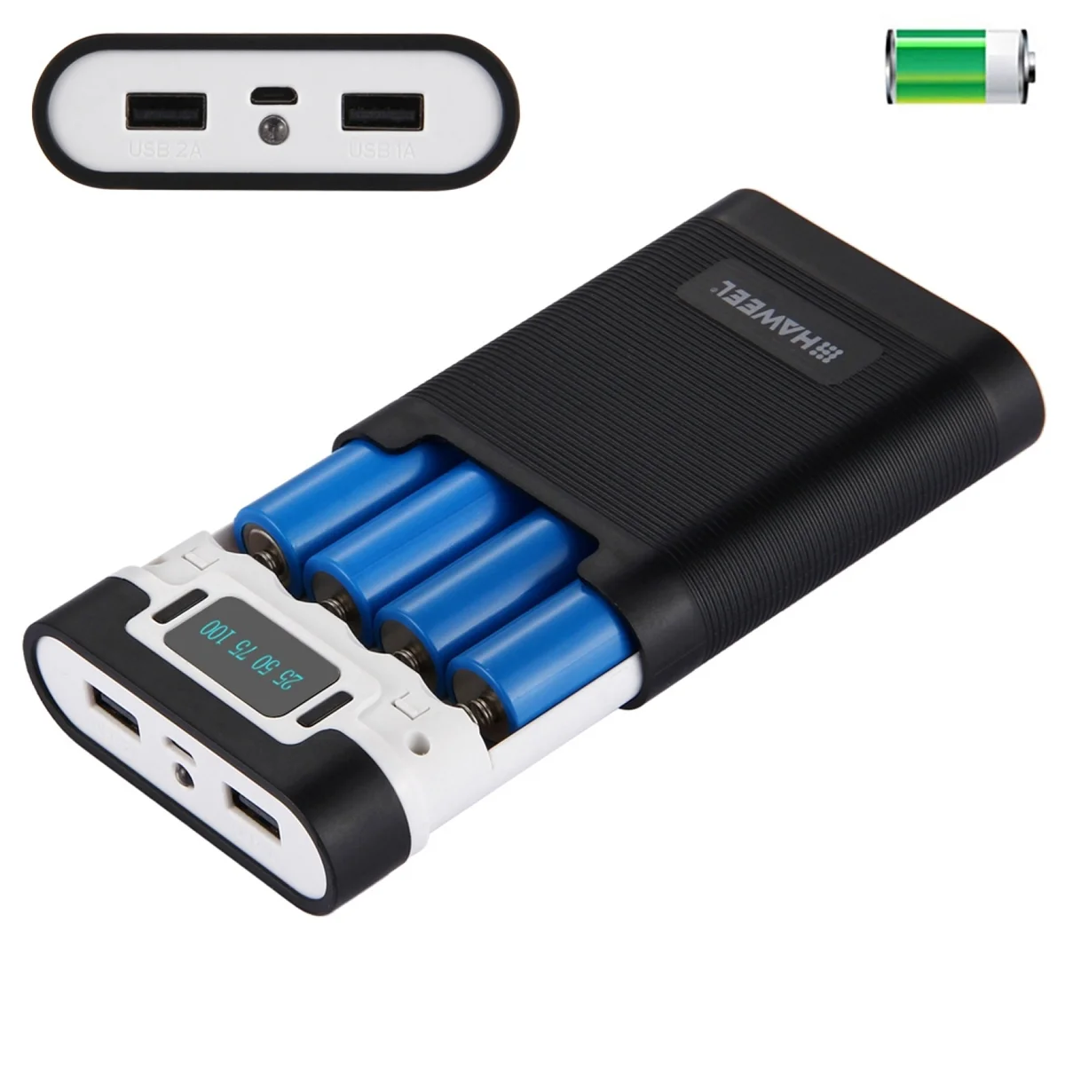 HAWEEL DIY 4X 18650 Battery Power Bank Shell Box ryshop