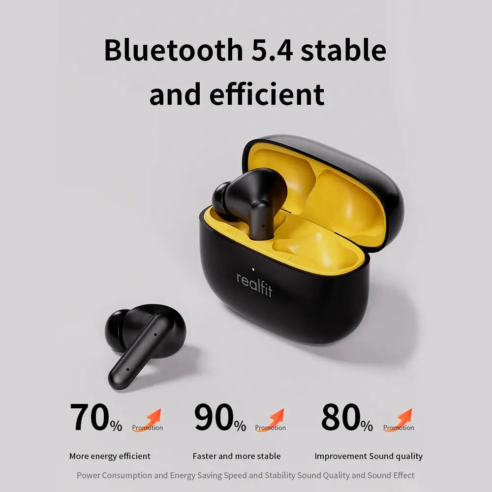 REALFIT F3 ANC Bluetooth Earphones with Superior Bass for Sports and Gaming ryshop