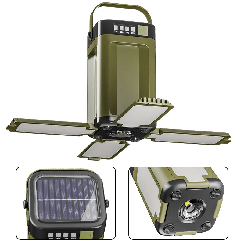 Rechargeable Lantern Power Bank - Solar Camping Lantern & LED Flashlight ryshop