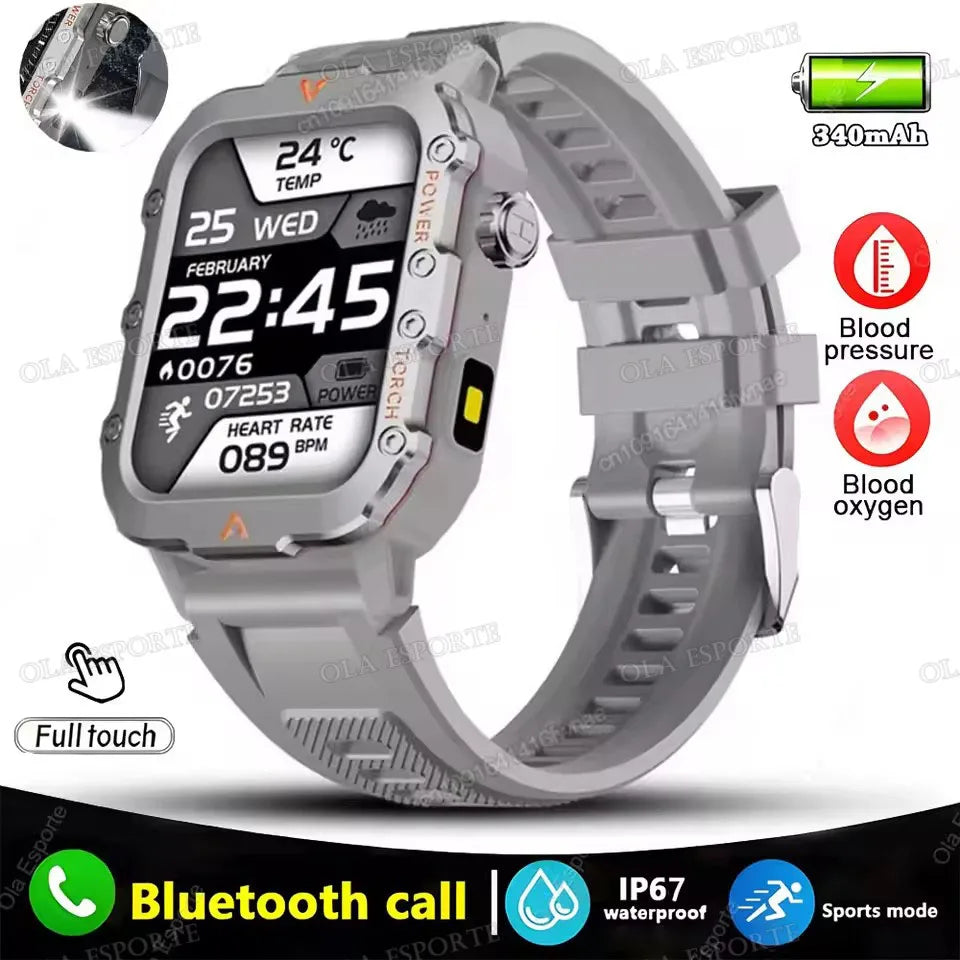 Outdoor Sports Smartwatch 2025 - HD Screen & LED Flashlight ryshop