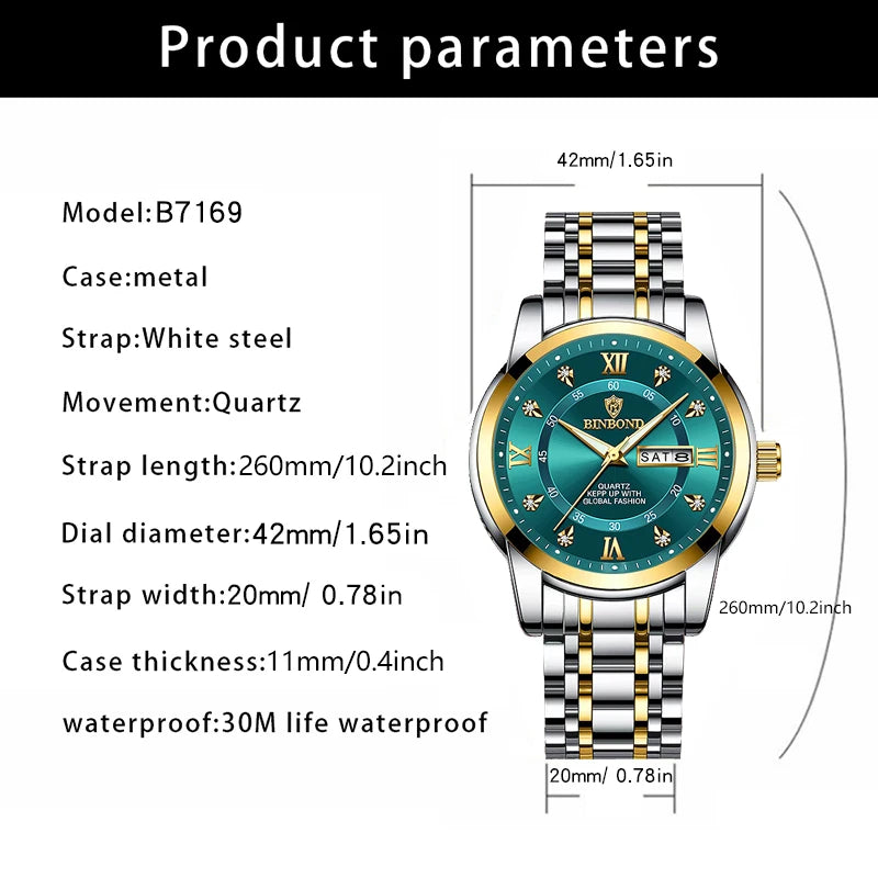 PENGAGAR 2025 Luxury Fashion Diver Watch for Men ryshop