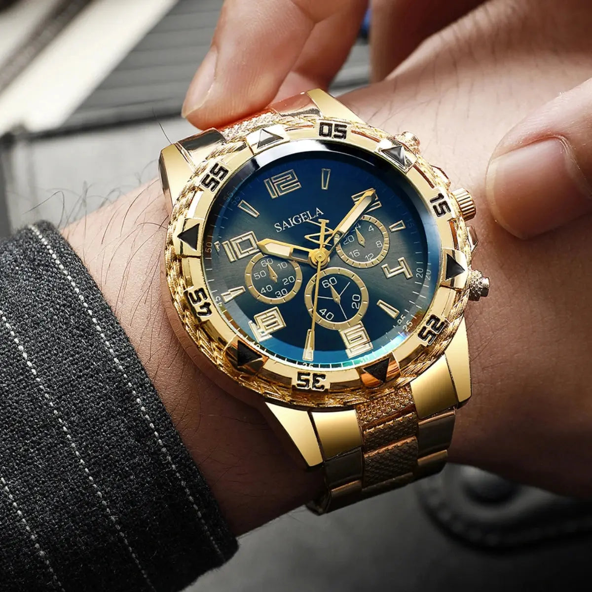 Yolako 2pcs Men Business Watches Set ryshop