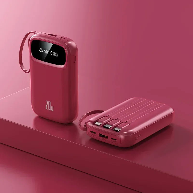 BCAK 20 Milliampere Wholesale Power Bank with Built-in Cable ryshop