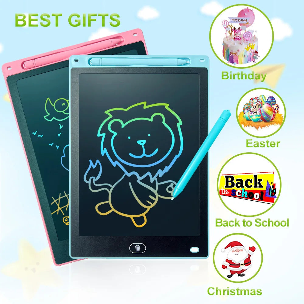 Colorful 8.5" Erasable LCD Writing Tablet - Educational Art Toy ryshop