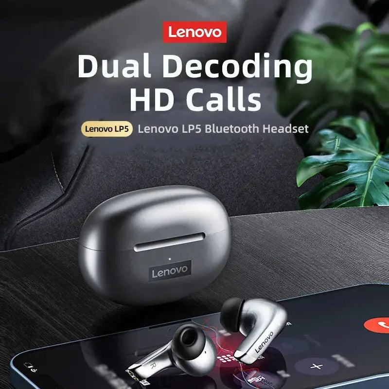 Lenovo LP5 Wireless Bluetooth Earbuds with Active Noise-Cancellation ryshop