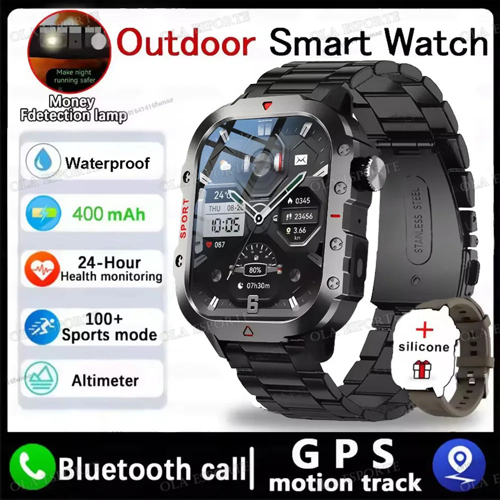 Outdoor Sports Smartwatch 2025 - HD Screen & LED Flashlight ryshop