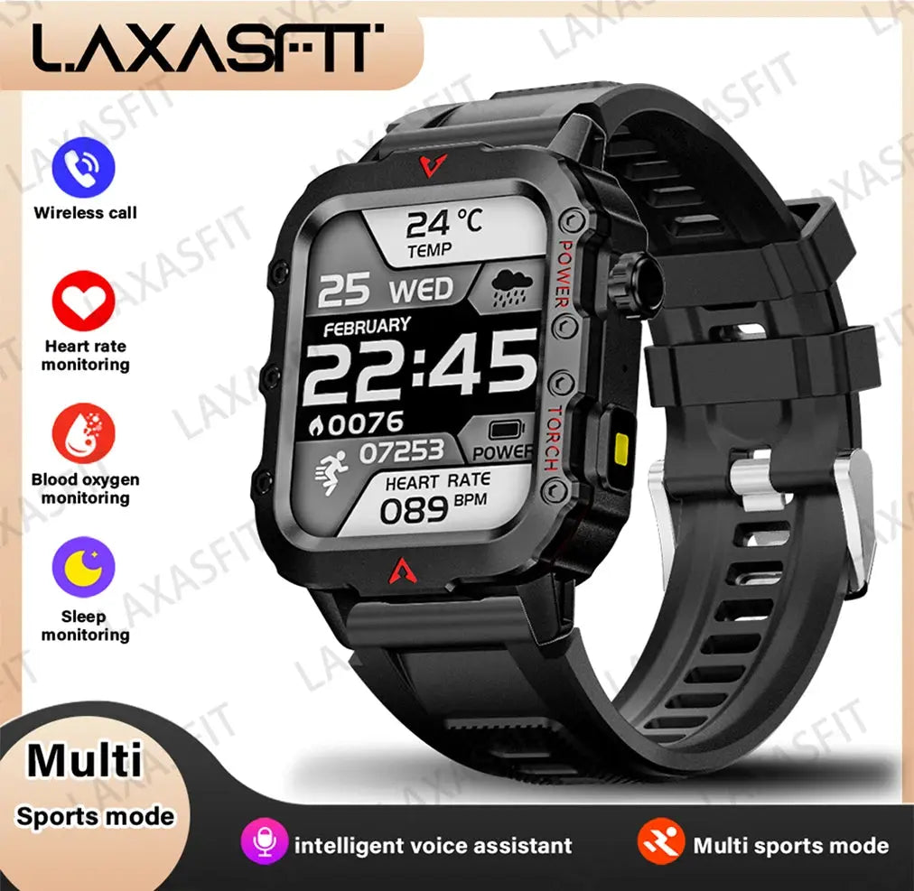 LAXASFIT New Outdoor Military Smartwatch ryshop