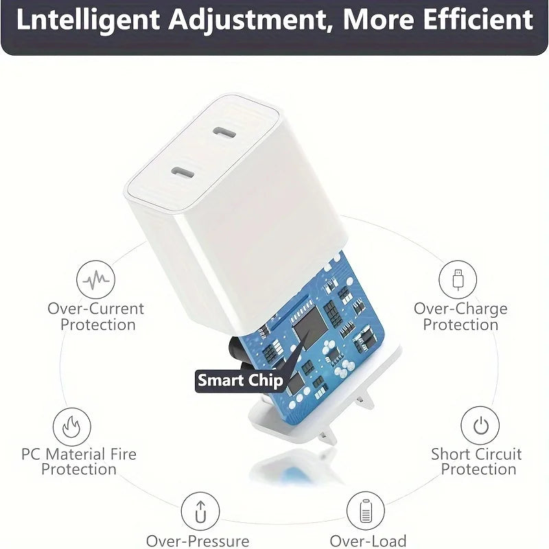 EOENKK USB C Charger Block Dual Port Fast Charging Travel Plug ryshop