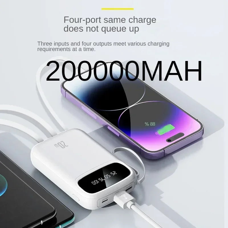 BCAK 20 Milliampere Wholesale Power Bank with Built-in Cable ryshop