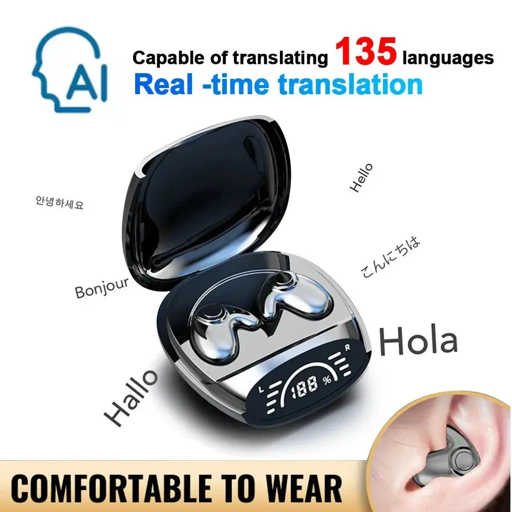 Kebidumei Bluetooth 5.3 AI Translation Earphones ryshop