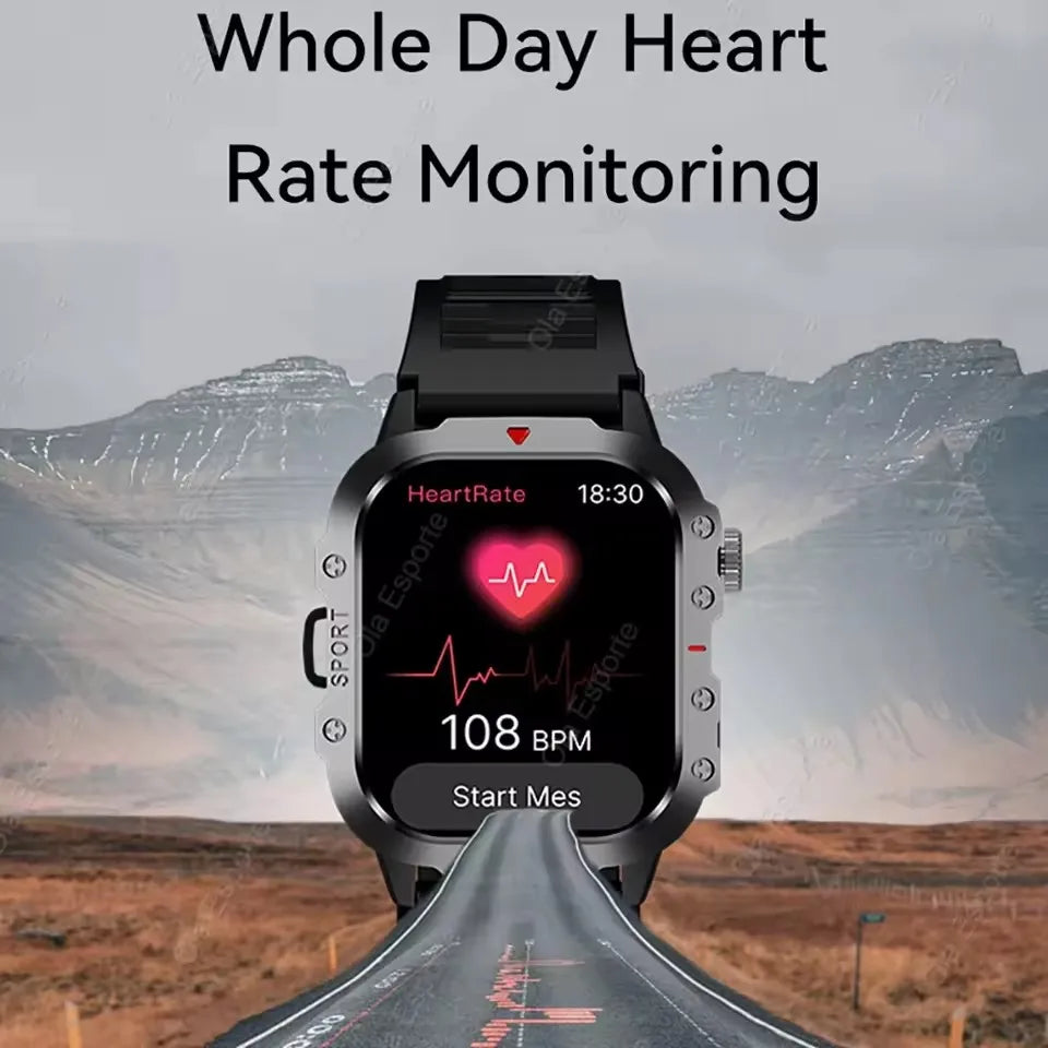 Outdoor Sports Smartwatch 2025 - HD Screen & LED Flashlight ryshop