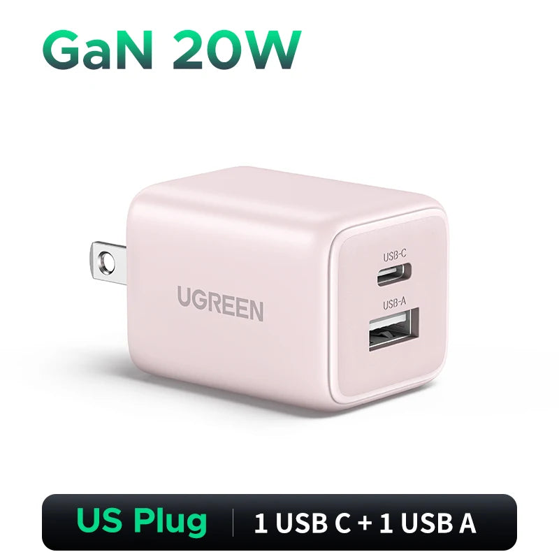UGREEN 20W GaN Charger PD3.0 Mini USB C Phone Charger ryshop