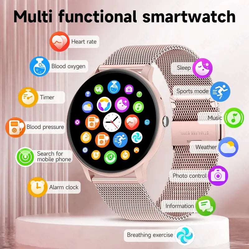 LIGE New 1.39" Watch Smart Watch 2025 New Women Men Bluetooth Call BT Music Wireless Charging Smartwatch Heart Rate Blood Oxygen