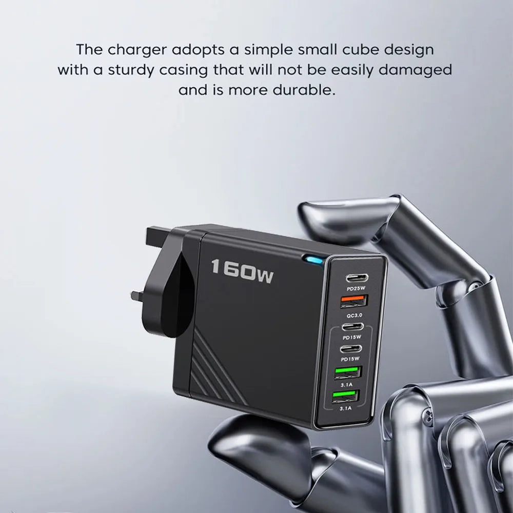 160W 6 Ports PD Fast Charging Wall Adapter ryshop