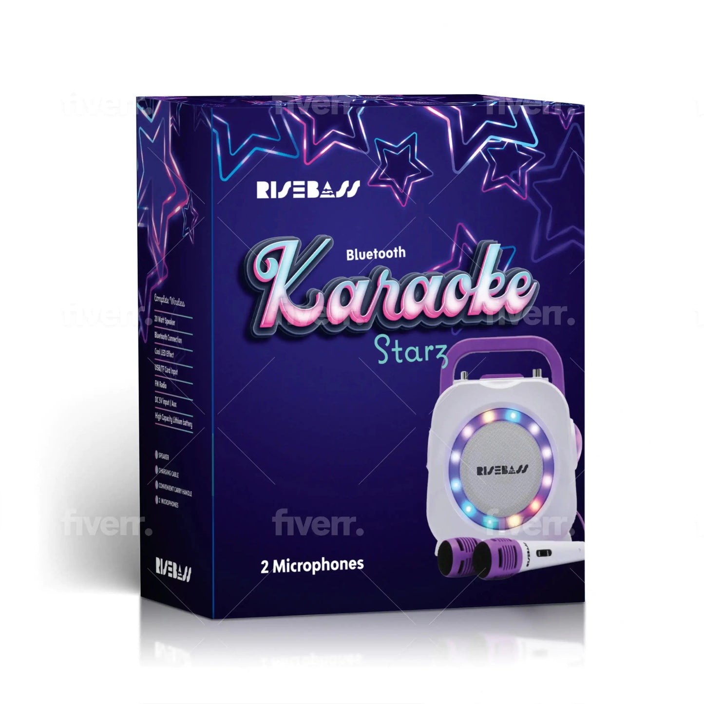 Karaoke Machine for Kids - Bluetooth Speaker with 2 Microphone - Portable Kids Karaoke Machine for Girls and Boys - Birthday Gift for Girls and Boys Ages 2 Years Old and Up. ryshop