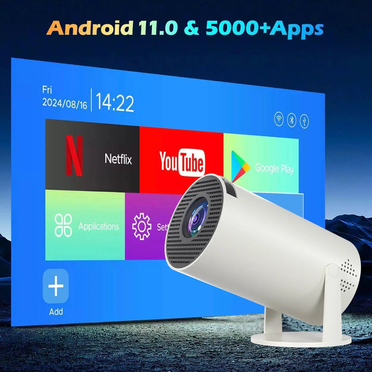 4K WiFi6 HY300 Pro Projector - ryshop