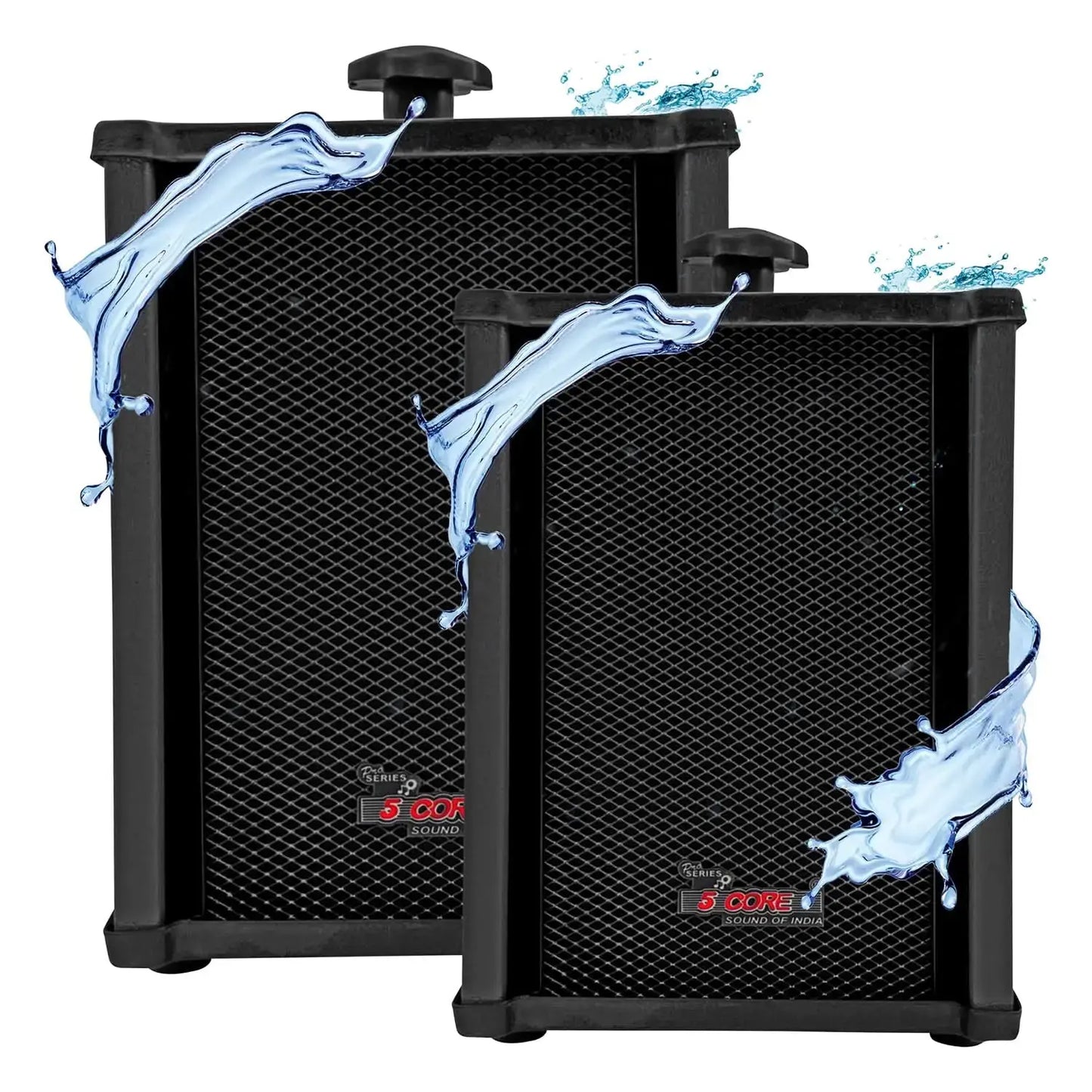 5Core Outdoor Speakers Stereo In Wall 100W Peak Passive Home Audio System ryshop