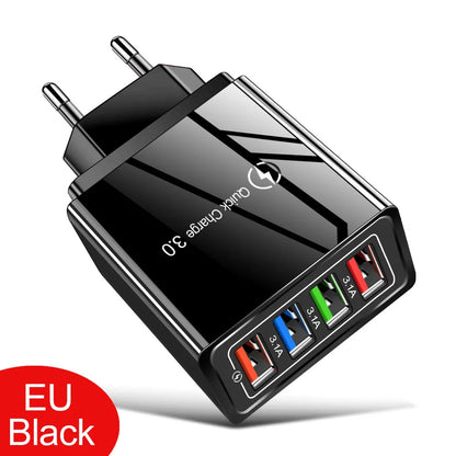 EOENKK 3A USB Charger 4 Port Quick Charge 3.0 Wall Adapter ryshop