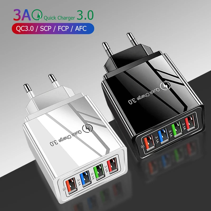 GEUMXL EU Plug USB Charger Quick Charge 3.0 ryshop