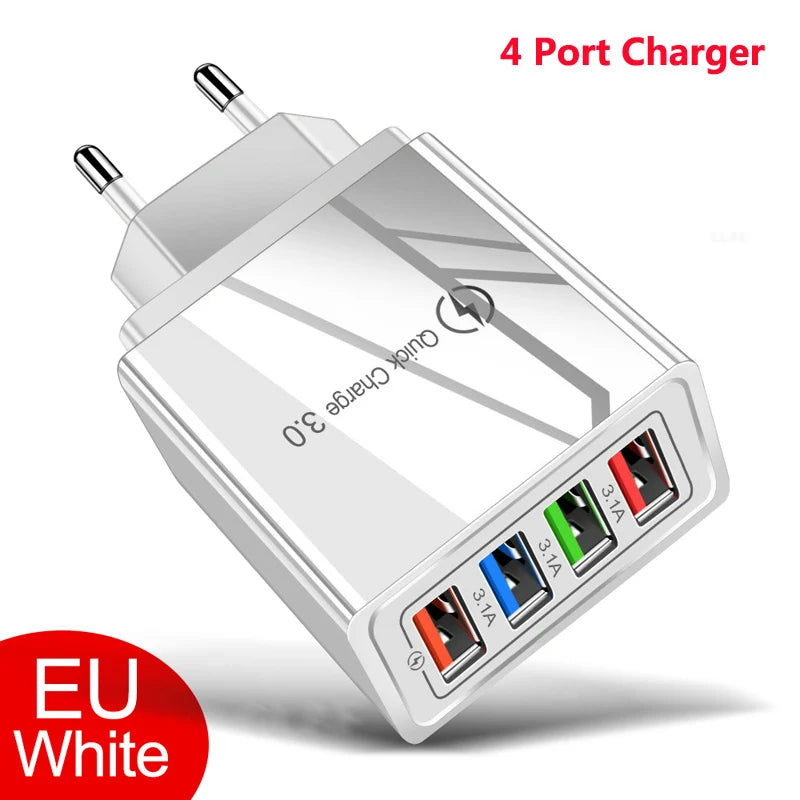 GEUMXL EU Plug USB Charger Quick Charge 3.0 ryshop