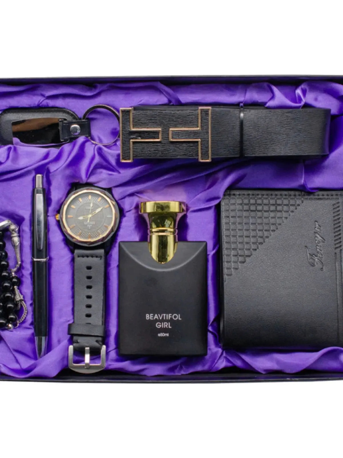 Luxury Watch Gift Set perfume Wallet Belt For Men Birthday ryshop