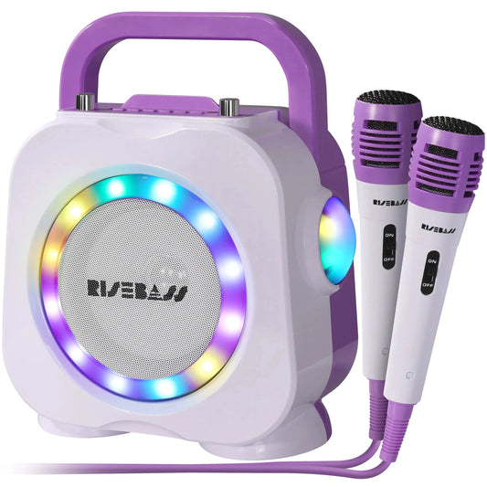 Karaoke Machine for Kids - Bluetooth Speaker with 2 Microphone - Portable Kids Karaoke Machine for Girls and Boys - Birthday Gift for Girls and Boys Ages 2 Years Old and Up. ryshop