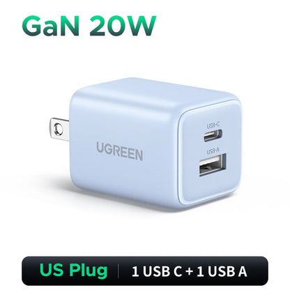 UGREEN 20W GaN Charger PD3.0 Mini USB C Phone Charger ryshop