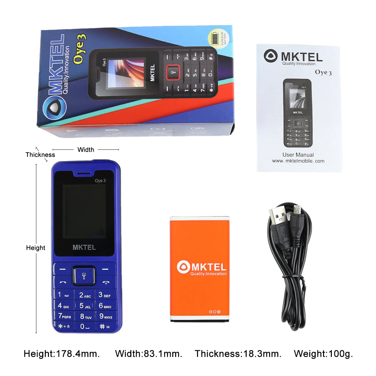 MKTEL OYE 3 Feature Phone - Essential Connectivity ryshop