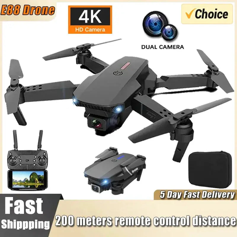 XMSJ Professional Drone E88 4K HD Camera RC Quadrotor ryshop