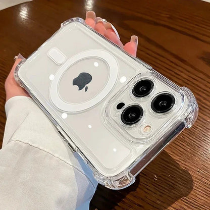 Shockproof Magnetic Clear Phone Case for iPhone 17 Air and 15 Pro Max Plus ryshop