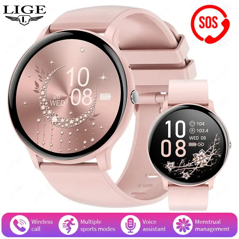 LIGE New 1.39" Watch Smart Watch 2025 New Women Men Bluetooth Call BT Music Wireless Charging Smartwatch Heart Rate Blood Oxygen