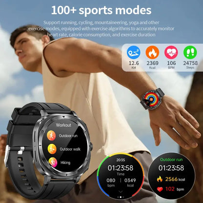 LIGE 2025 New Healthy Blood Fat Uric Acid Smart Watch Men ECG+PPG Micro Physical Examination Body Temperature BT Call Smartwatch