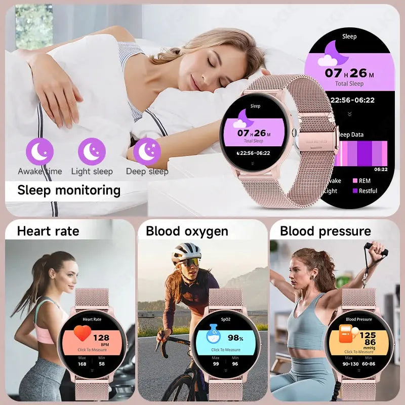 LIGE New 1.39" Watch Smart Watch 2025 New Women Men Bluetooth Call BT Music Wireless Charging Smartwatch Heart Rate Blood Oxygen