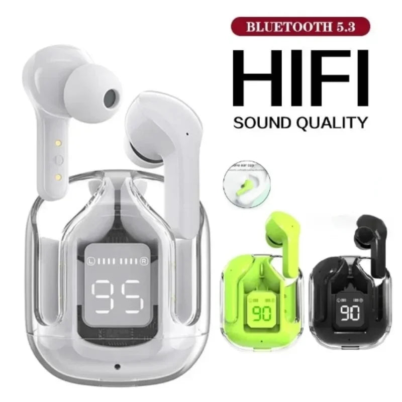 Bluetooth-Compatible Noise Canceling Translucent Earphones ryshop