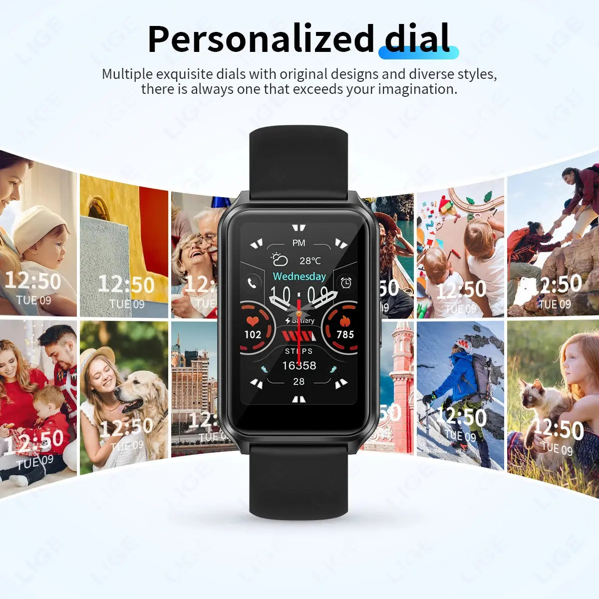 LIGE 2025 Smart Watch For Women Men Wristwatch Bluetooth Phone Music Fitness Sports Bracelet Sleep Monitor Digital Smartwatch